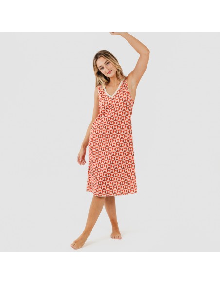 Vestido midi tirantes soft Tucson teja Vestido midi tirantes soft Tucson teja