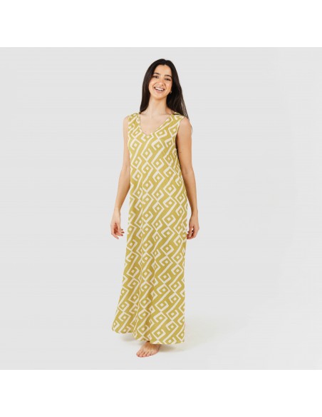 Vestido largo tirantes soft Baladi verde lima Vestido largo tirantes soft Baladi verde lima
