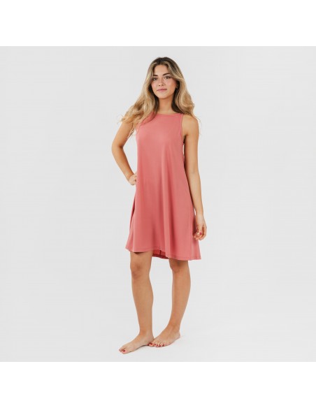 Vestido corto tirantes crepe liso Vestido corto tirantes crepe liso