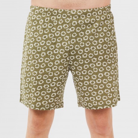 Pijama corto algodón hombre Khalil verde