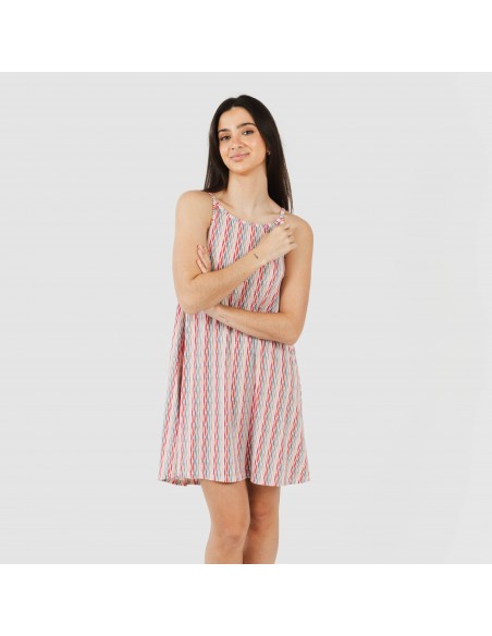 Vestido corto tirantes crepe Villa rosa Vestido corto tirantes crepe Villa rosa