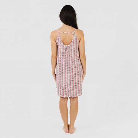 Vestido corto tirantes crepe Villa rosa