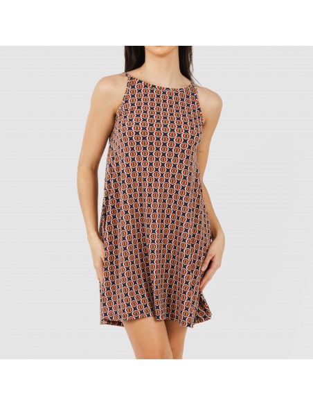 Vestido corto tirantes crepe Olmeca Vestido corto tirantes crepe Olmeca