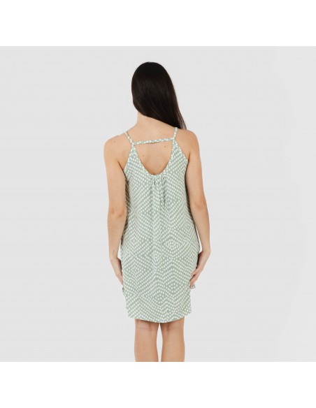 Vestido corto tirantes crepe Columbus verde tiffany Vestido corto tirantes crepe Columbus verde tiffany