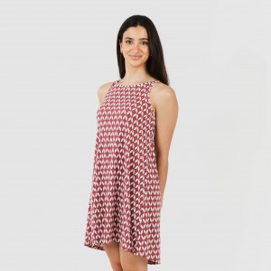 Vestido corto tirantes crepe Alino berenjena 2