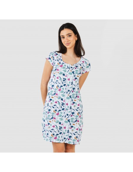 Blusón algodón Maura verde azulado Blusón algodón Maura verde azulado