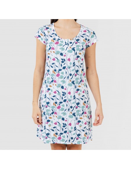 Blusón algodón Maura verde azulado Blusón algodón Maura verde azulado