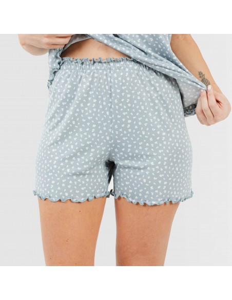 Pijama manga corta mujer soft Anita indigo Pijama manga corta mujer soft Anita indigo