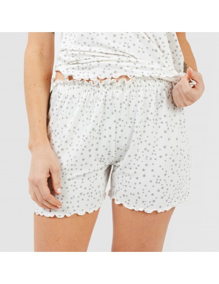 Pijama manga corta mujer soft Universo perla Pijama manga corta mujer soft Universo perla