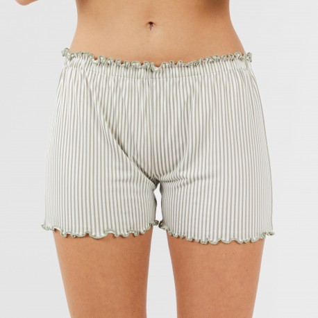 Pijama manga corta mujer soft Raya Leia verde caceria