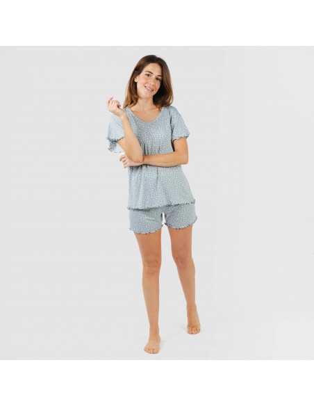 Pijama manga corta mujer soft Anita indigo Pijama manga corta mujer soft Anita indigo