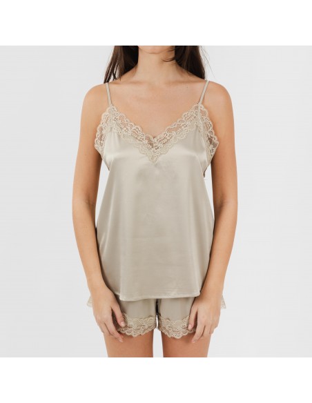 Pijama tirantes mujer satén Friday liso