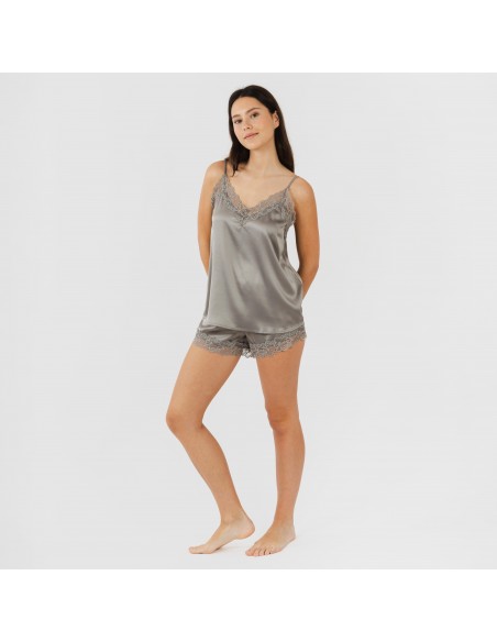 Pijama tirantes mujer satén Friday liso Pijama tirantes mujer satén Friday liso