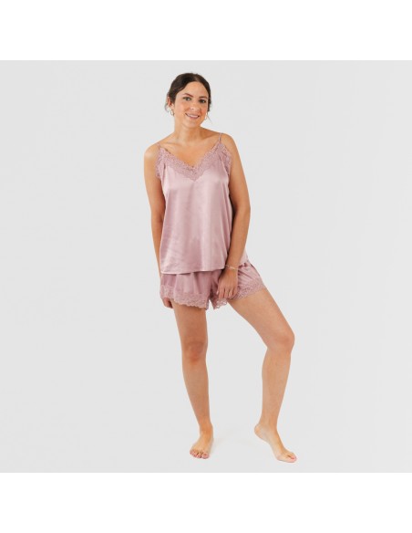 Pijama tirantes mujer satén Friday liso Pijama tirantes mujer satén Friday liso