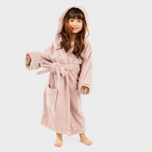 Albornoz liso rosa palo 450gr Niños 2