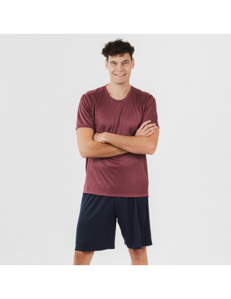 Conjunto deportivo corto tecnico hombre burdeos marino Conjunto deportivo corto tecnico hombre burdeos marino