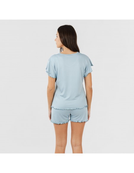 Pijama manga corta mujer soft liso Pijama manga corta mujer soft liso