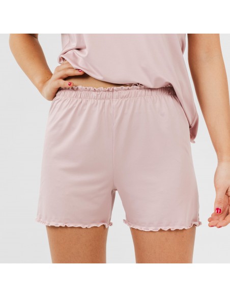 Pijama manga corta mujer soft liso Pijama manga corta mujer soft liso