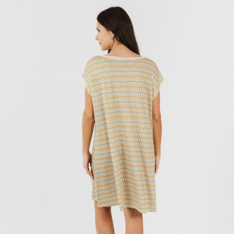 Vestido corto manga fluida soft Minty arena