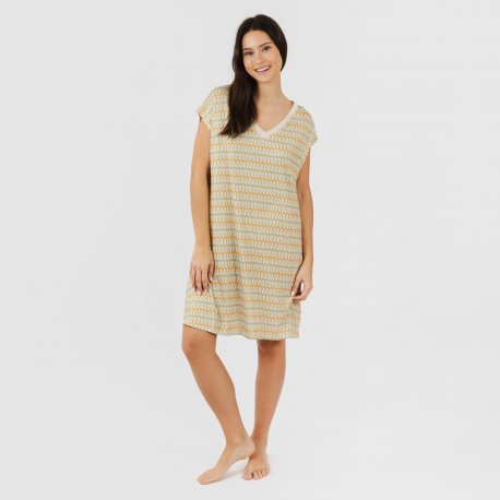 Vestido corto manga fluida soft Minty arena