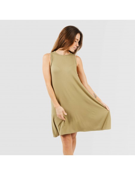 Vestido corto tirantes viscosa liso Vestido corto tirantes viscosa liso