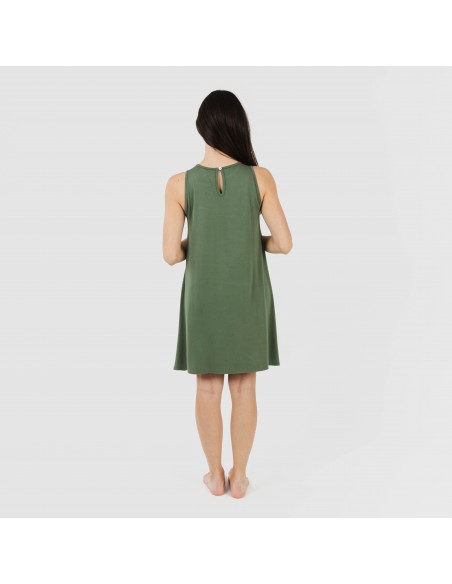 Vestido corto tirantes viscosa liso Vestido corto tirantes viscosa liso