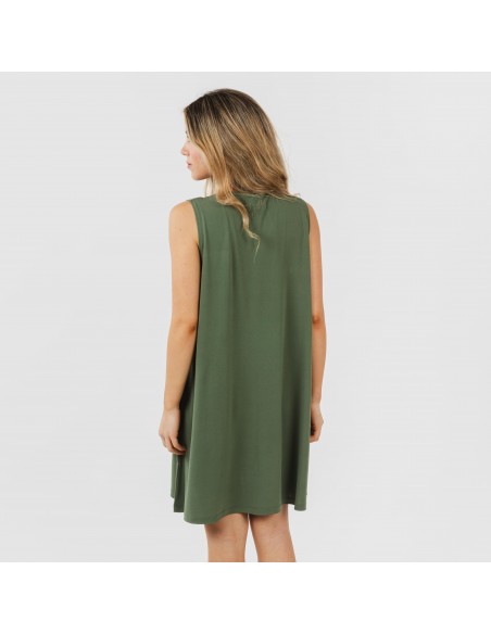 Vestido corto crepe liso Vestido corto crepe liso