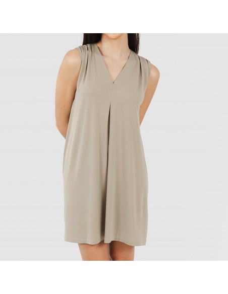 Vestido corto crepe liso Vestido corto crepe liso