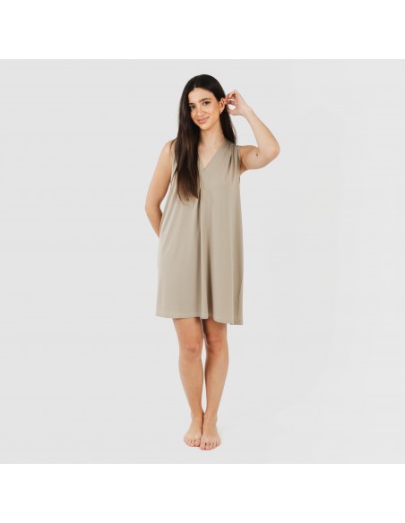 Vestido corto crepe liso Vestido corto crepe liso