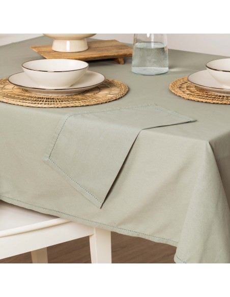 Mantel antimanchas algodón liso ropa-mesa