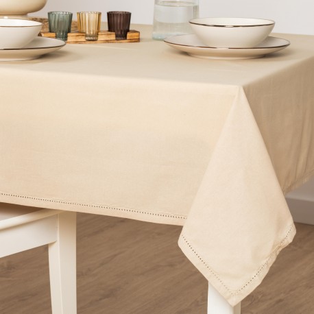 Mantel antimanchas algodón liso