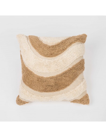 Cojín cuadrante algodón Tejada natural 45x45 - funda + relleno Cojín cuadrante algodón Tejada natural 45x45 - funda + relleno