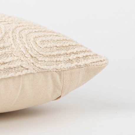 Cojín cuadrante algodón Ceballos natural 45x45  - funda + relleno