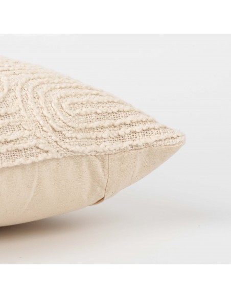 Cojín cuadrante algodón Ceballos natural 45x45  - funda + relleno