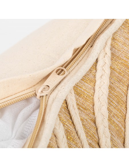 Cojín cuadrante algodón Dune natural 45x45  - funda + relleno Cojín cuadrante algodón Dune natural 45x45  - funda + relleno