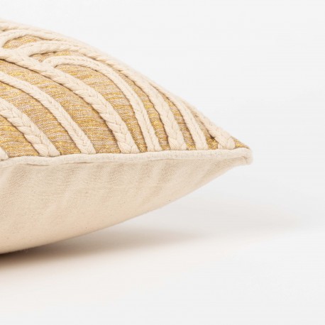 Cojín cuadrante algodón Dune natural 45x45  - funda + relleno