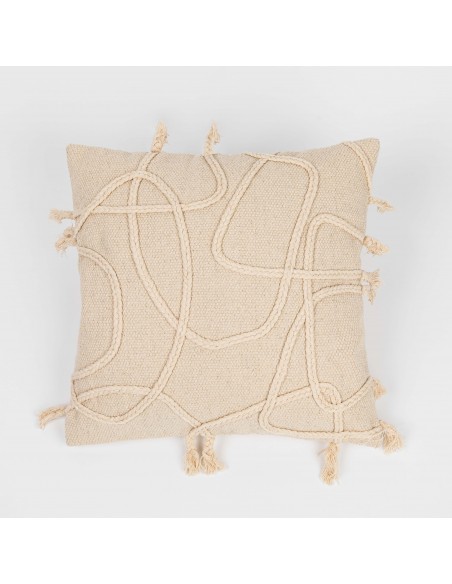 Cojín cuadrante algodón Nerdana natural 45x45  - funda + relleno Cojín cuadrante algodón Nerdana natural 45x45  - funda + relleno