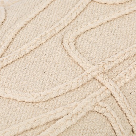 Cojín cuadrante algodón Nerdana natural 45x45  - funda + relleno