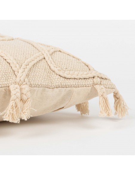 Cojín cuadrante algodón Nerdana natural 45x45  - funda + relleno Cojín cuadrante algodón Nerdana natural 45x45  - funda + relleno