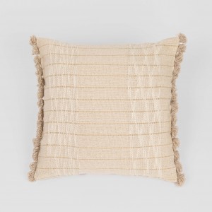 Cojín cuadrante algodón Nundia natural 45x45  - funda + relleno