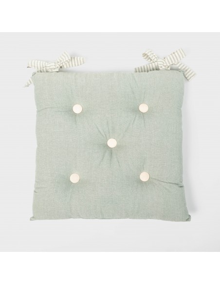 Cojín plancheta botones algodón liso Cojín plancheta botones algodón liso