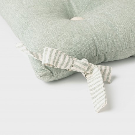 Cojín plancheta botones algodón liso