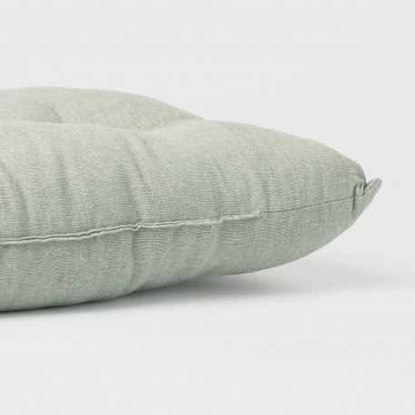 Cojín plancheta botones algodón liso