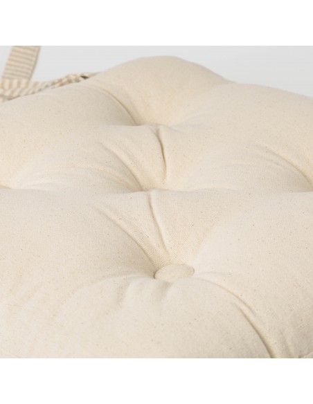 Cojín plancheta botones algodón liso Cojín plancheta botones algodón liso