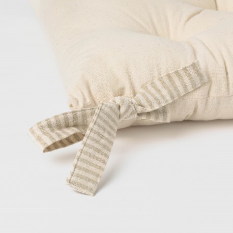 Cojín plancheta botones algodón liso