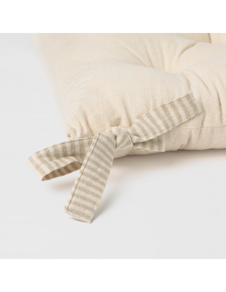 Cojín plancheta botones algodón liso Cojín plancheta botones algodón liso