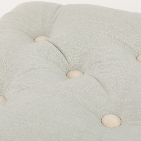 Cojín plancheta botones algodón liso