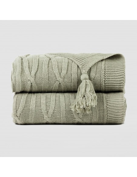 Plaid ocho con borlón Plaid ocho con borlón