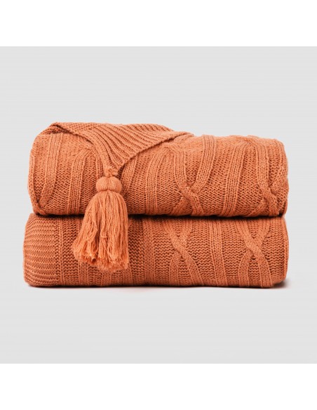 Plaid ocho con borlón Plaid ocho con borlón