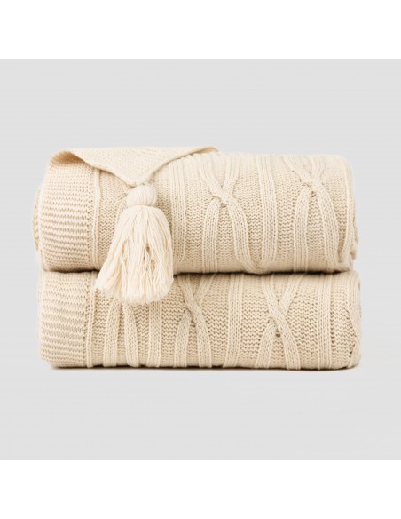 Plaid ocho con borlón Plaid ocho con borlón